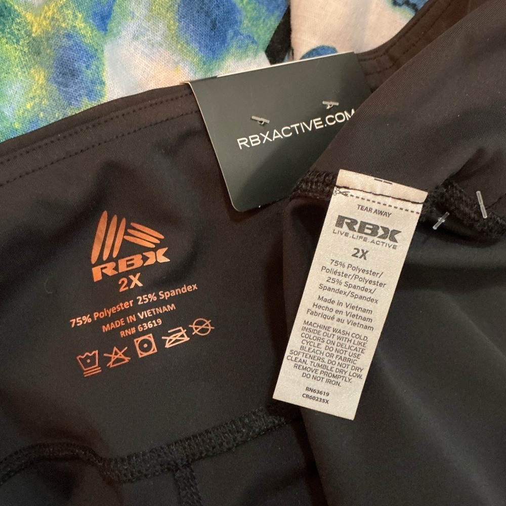 RBX Live Life Active black cropped ankle pant Women’s size 2X - Picture 8 of 8